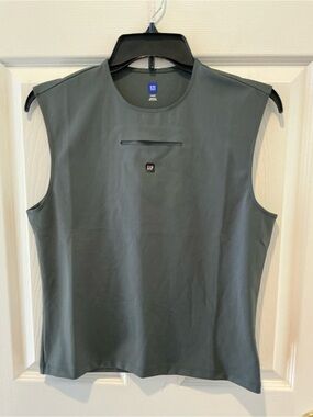 Kane West Yeezy Gap Balenciaga Green Second Skin Compression Sports Tank SZ LG